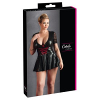 Cottelli Curves Kleita melna/sarkana 4XL