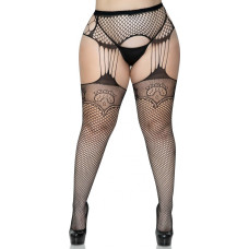 Leg Avenue Net garterbelt stockings +