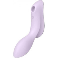 Satisfyer Curvy Trinity 2 — ievietojams gaisa impulsa vibrators — violets