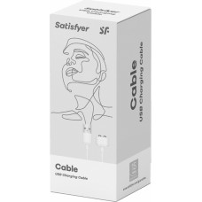 Satisfyer - USB uzlādes kabelis balts