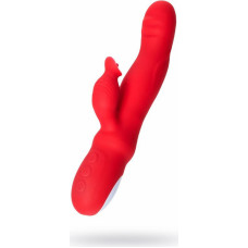 JOS Redli vibrator with moving head, silicone, red, 21 cm