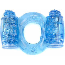 B - Series Easylove Pierścień-Vibrating CockRing Double Blue