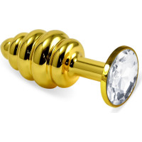 Lovetoy Gold Spiral Plug Clear