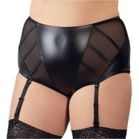 Cottelli Collection Plus x2310716 Briefs with Suspenders - black {} 2XL