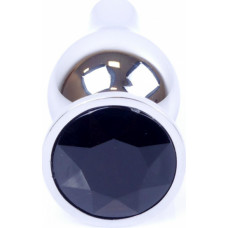 B - Series Heavyfun Plug-Jewellery Silver BUTT PLUG- Black