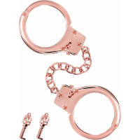 Fetish Premium Menottes pour poignets en métal or rose