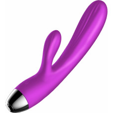 B - Series Fox Wibrator-Silicone Vibrator and Pulsator Purple USB 7+7 Function / Heating
