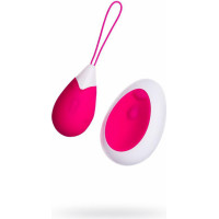 Toyfa A-TOYS, Vibrating egg with remote control, silicone, pink and white, 12 cm