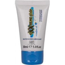 HOT Exxtreme Glide — смазка на водной основе с комфортным маслом — 1 жидкая унция / 30 мл