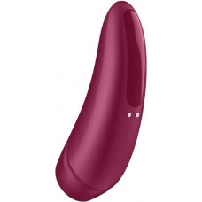 Satisfyer Curvy 1Plus — gaisa impulsu stimulators un vibrācija — rozā sarkans