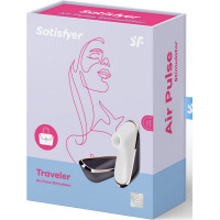 Satisfyer Traveller - Gaisa impulsa stimulators - Baklažānu/rožu zelts
