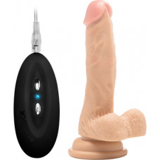 Realrock By Shots Vibrating Realistic Cock with Scrotum - 7 / 18 cm