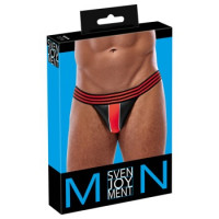 Svenjoyment Vīriešu Jockstrap melns/sarkans 2XL