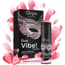 Orgie Dual Vibe! Kissable Liquid Vibrating Strawberry Gin And Tonic
