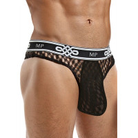 Male Power Lo Rise Thong - S/M - Black