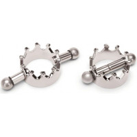 Prowler Red Magnetic Nipple Crown Clamps - Silver