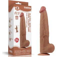 Lovetoy 13.5'' KING SIZED SLIDING SKIN DUAL LAYER DONG BRO