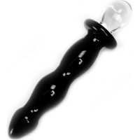 Kiotos Glass Glass Dildo Black Deluxe