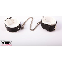 Whips Collections Kajdanki - Kajdanki męskie na ręce białe