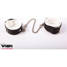 Whips Collections Kajdanki - Kajdanki męskie na ręce białe
