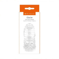 Me You Us Masturbator- Me You Us Glacier Dual End Stroker Male Masturbator Transparent