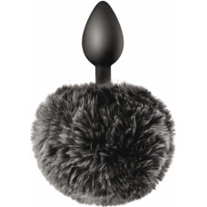 Sweet Caress BLACK POMPOM ANAL PLUG