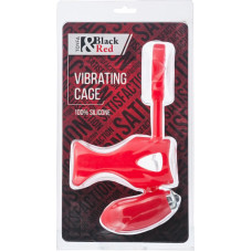 Black&Red By Toyfa Black & Red, Penis ring with vibration, clitoral stimulation, silicone, red 14.5 cm