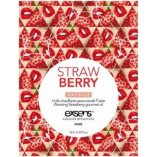 Exsens STRAWBERRY SACHET Warming gourmet massage  oil (3 ml x 10 szt.)