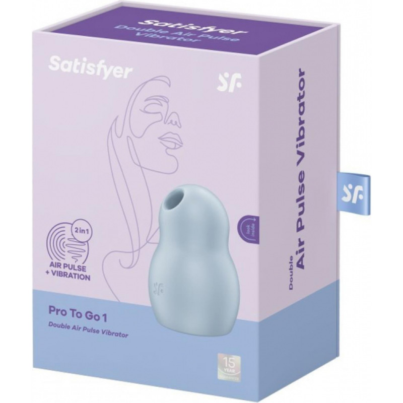 Satisfyer Pro to Go 1 — dubultā gaisa impulsa vibrators — Azul