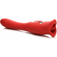 Xr Brands Kiss and Tell Pro — divu galu skūpstīšanās vibrators — sarkans