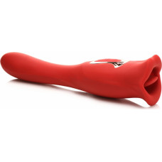 Xr Brands Kiss and Tell Pro — divu galu skūpstīšanās vibrators — sarkans