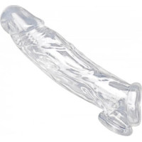 Xr Brands Reālistisks caurspīdīgs dzimumlocekļa uzmavas un bumbu nestuves