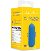 Loveline By Shots Hexagon Shaped Bullet Vibrator - Jetset Blue