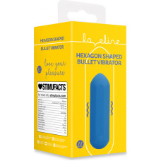 Loveline By Shots Hexagon Shaped Bullet Vibrator - Jetset Blue