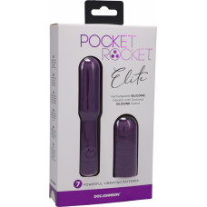 Doc Johnson Elite - Mini Vibratorius su keičiamu priedu - 4 / 10 cm