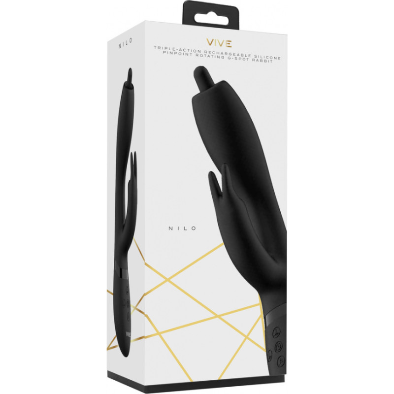 Vive By Shots Nilo — precīzi rotējošs G punkta trusis — melns