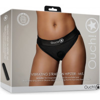 Ouch! By Shots Vibrējoša siksna Hipster - M/L - melna