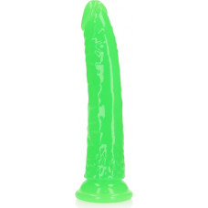 Realrock By Shots Slim Realistic Dildo with Suction Cup - Glow in the Dark - 8'' / 20 cm