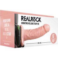 Realrock By Shots Vibrējoša doba siksna bez bumbiņām - 6 / 15,5 cm