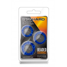 Blush STAY HARD BEADED COCKRINGS BLUE