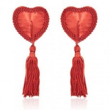 Toyz4Lovers Bielizna-Heart Nipples Tassels RED