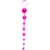 B - Series Easylove Plug/kulki-Jelly Anal 10 Beads Pink