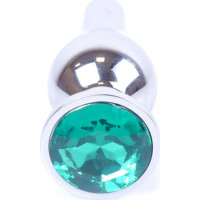 B - Series Heavyfun Plug-Jewellery Silver BUTT PLUG- Green