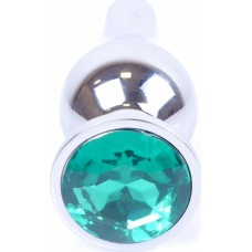 B - Series Heavyfun Plug-Jewellery Silver BUTT PLUG- Green