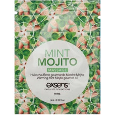 Exsens MINT MOJITO SACHET Warming gourmet massage  oil (3 ml x 10 szt.)
