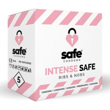 Safe - Condoms Intense Safe Ribs & Nobs (5 pcs)