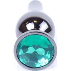 B - Series Heavyfun Plug-Jewellery Dark Silver BUTT PLUG- Green