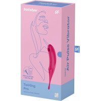 Satisfyer Twirling Pro — uzgaļu vibrators ar lietotni — sarkans