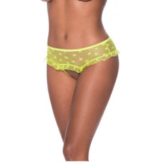 Magic Silk Svārki Hipster ar atvērtām kājstarpes biksītēm - L/XL - Lime