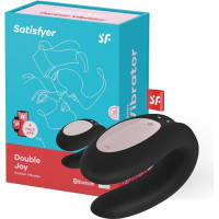 Satisfyer Double Joy – partnera vibrators – melns